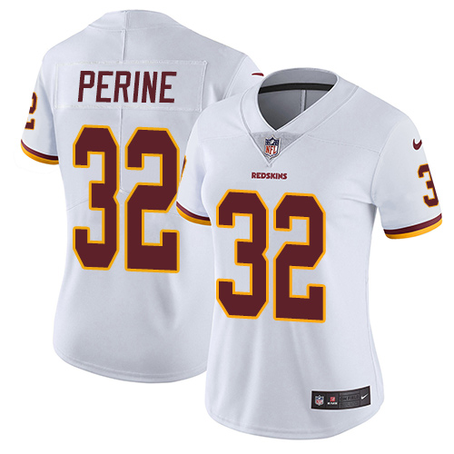 Nike Redskins #32 Samaje Perine White Women's Stitched NFL Vapor Untouchable Limited Jersey